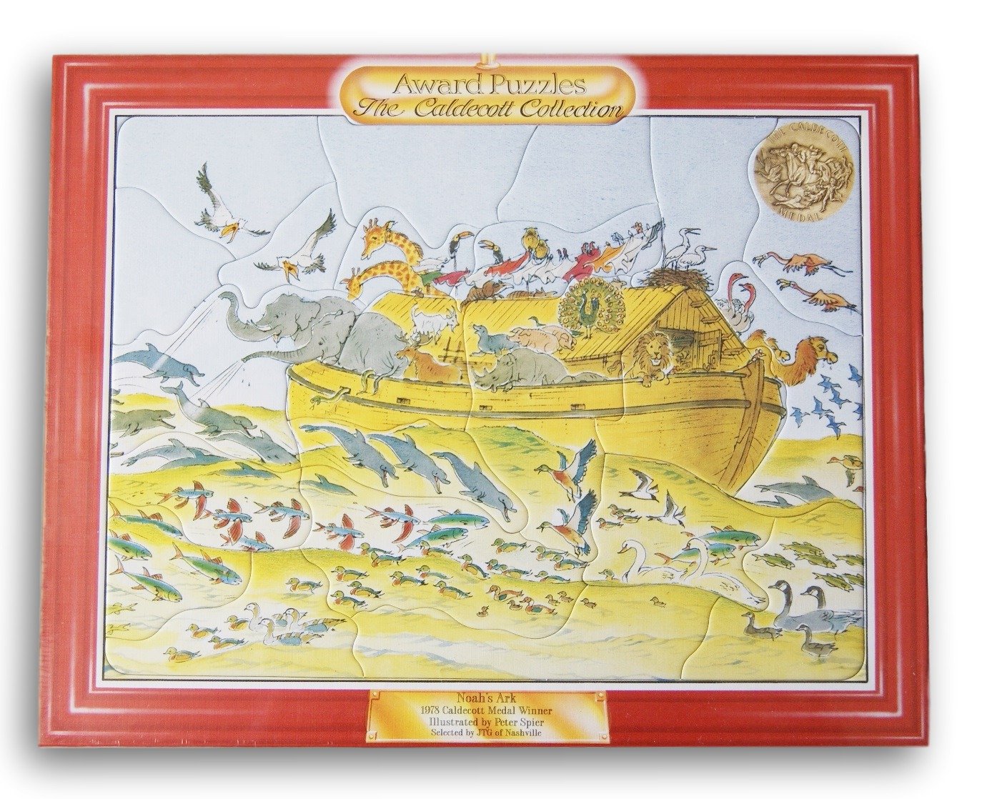 Caldecott Framed 24 Piece Jigsaw Puzzle - Noahs Ark - 14.75 x 11.75