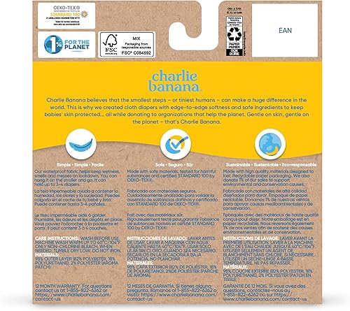 Miniatura 3 de CHARLIE BANANA Bolsa reutilizable impermeable y lavable para pañales y trajes de baño