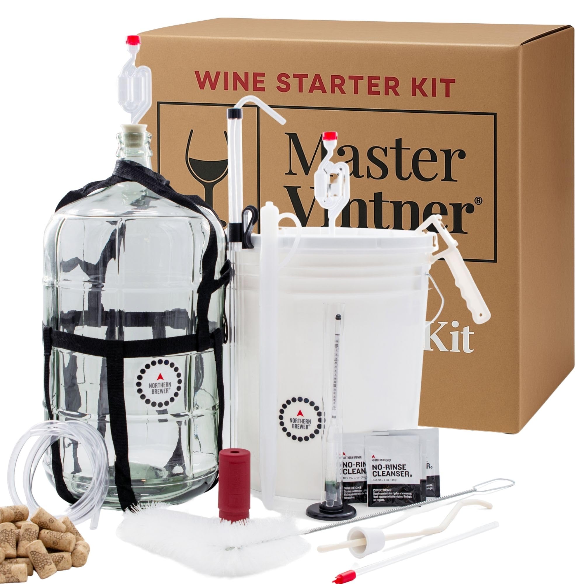 master vintner wine making starter kit  complete home fermentation equipment for 6 gallons  compatible with wine recipe kits