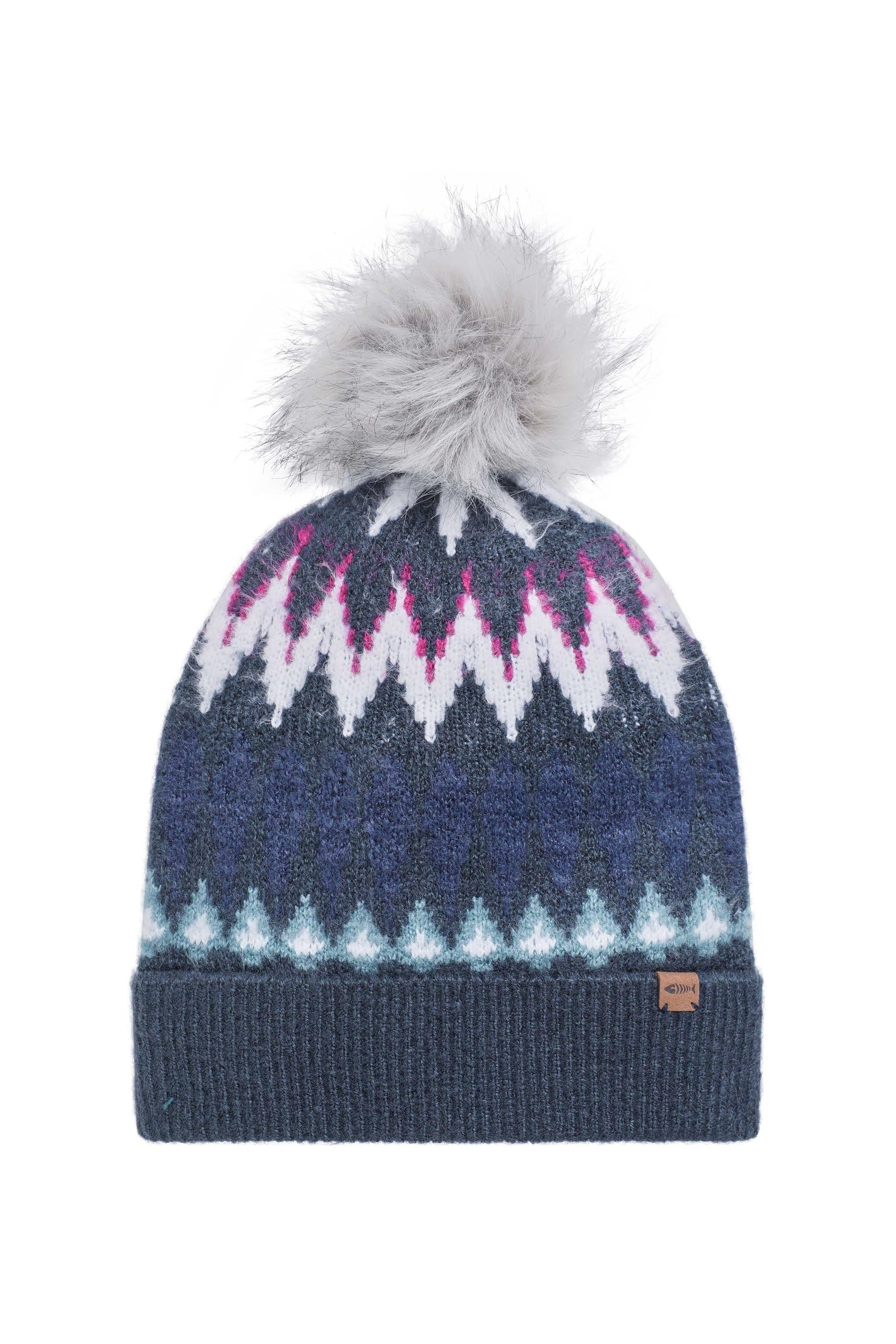 Weird Fish - Women's - Beanie Hat - Navy - Fair Isle