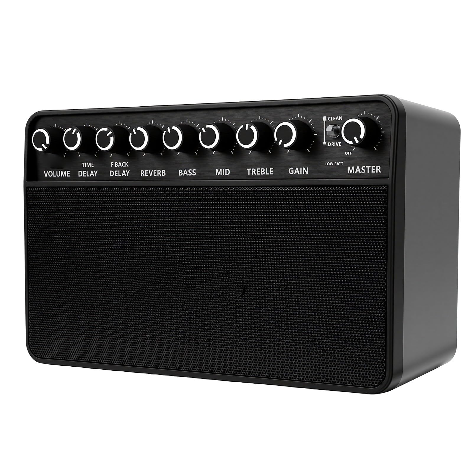 Pongnas Amplificatore per Chitarra Wireless Bluetooth, Mini Amplificatore Portatile con Batteria Ricaricabile USB C, Ingresso AUX, Jack per Cuffie per Prove Silenziose