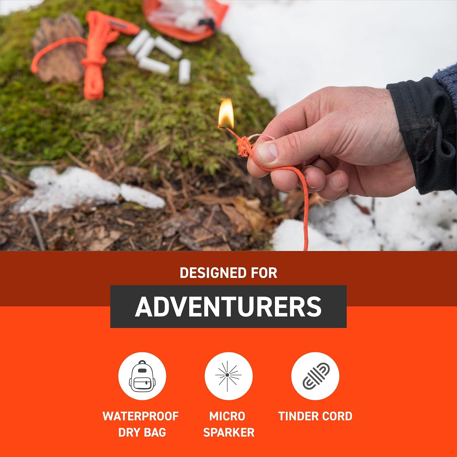 S.O.L. Survive Outdoors Longer Survival Fire Lite Kit & Dry Bag - (Pack of 2)