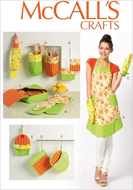 McCall's OSZ Apron & Kitchen Sewing Pattern - Sack Sewing Pattern