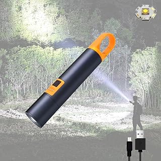S18 Flashlight, Camping Light, Multifunctional Aluminum Alloy White Laser Flashlight, Outdoor Camping Bright Flashlight, Emergency Power Bank, Retractable Zoom (Color : P50, Size : 1pc)