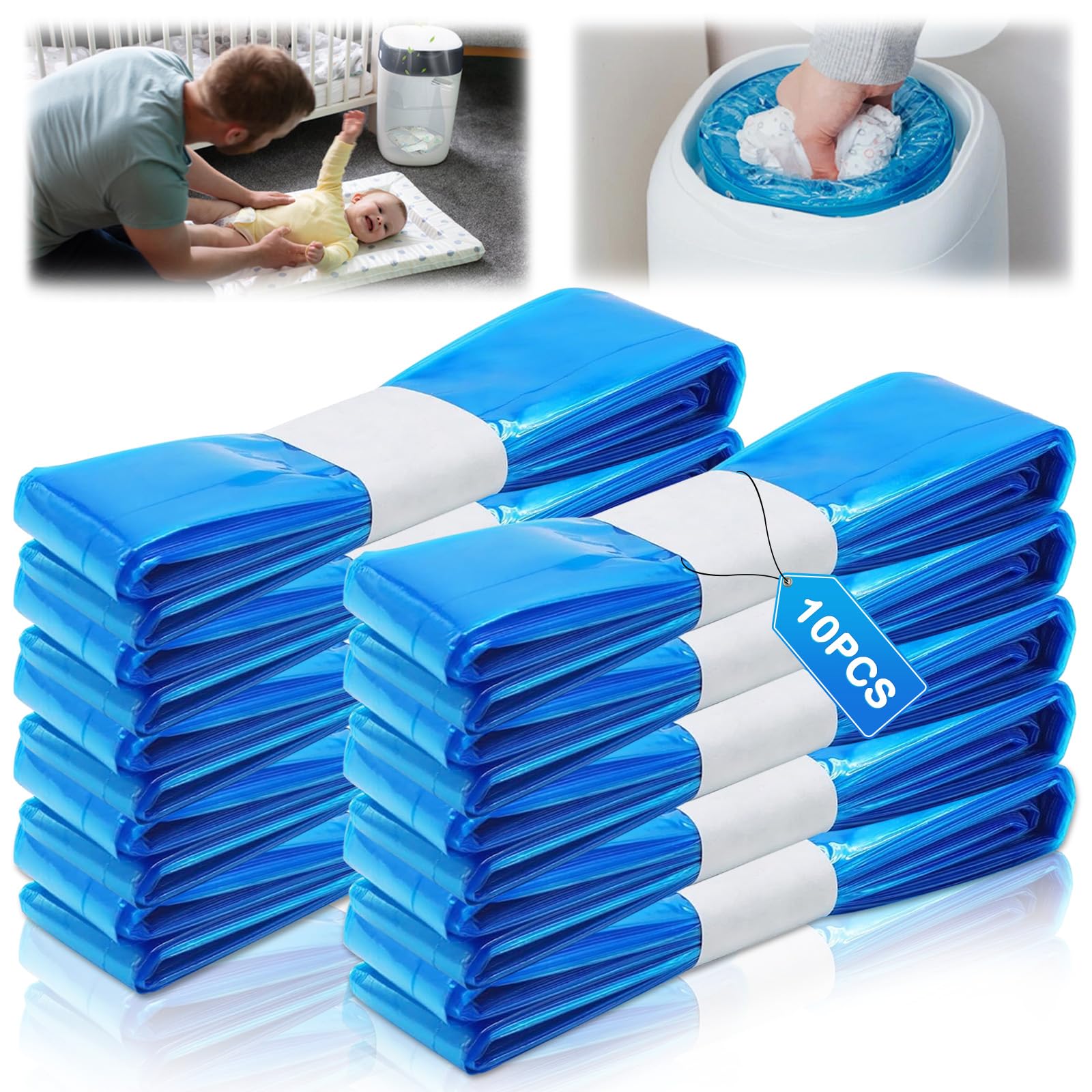 Ricariche Per Mangiapannolini - 10 Pezzi, Compatibili Con Tutti I Modelli, Antiodore E Resistenti - Foto 3