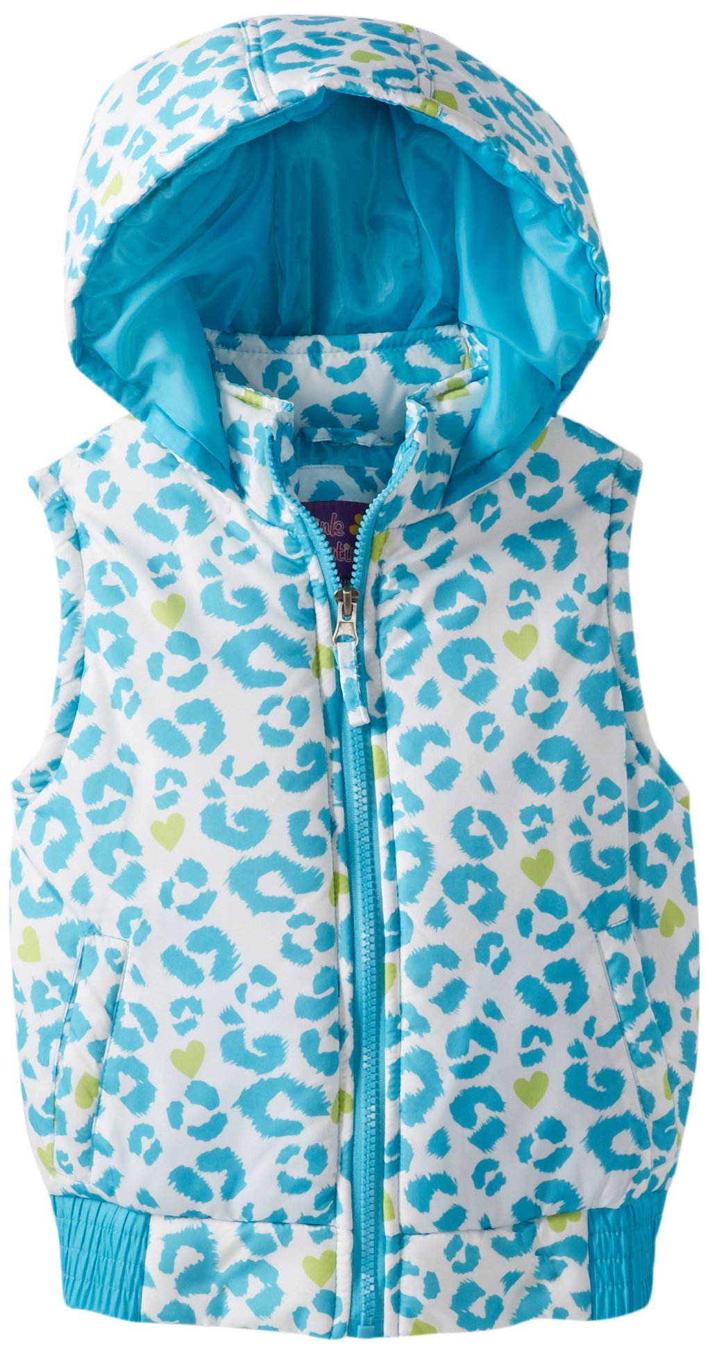 Pink Platinum Big Girls' Heart Cheetah Print Vest