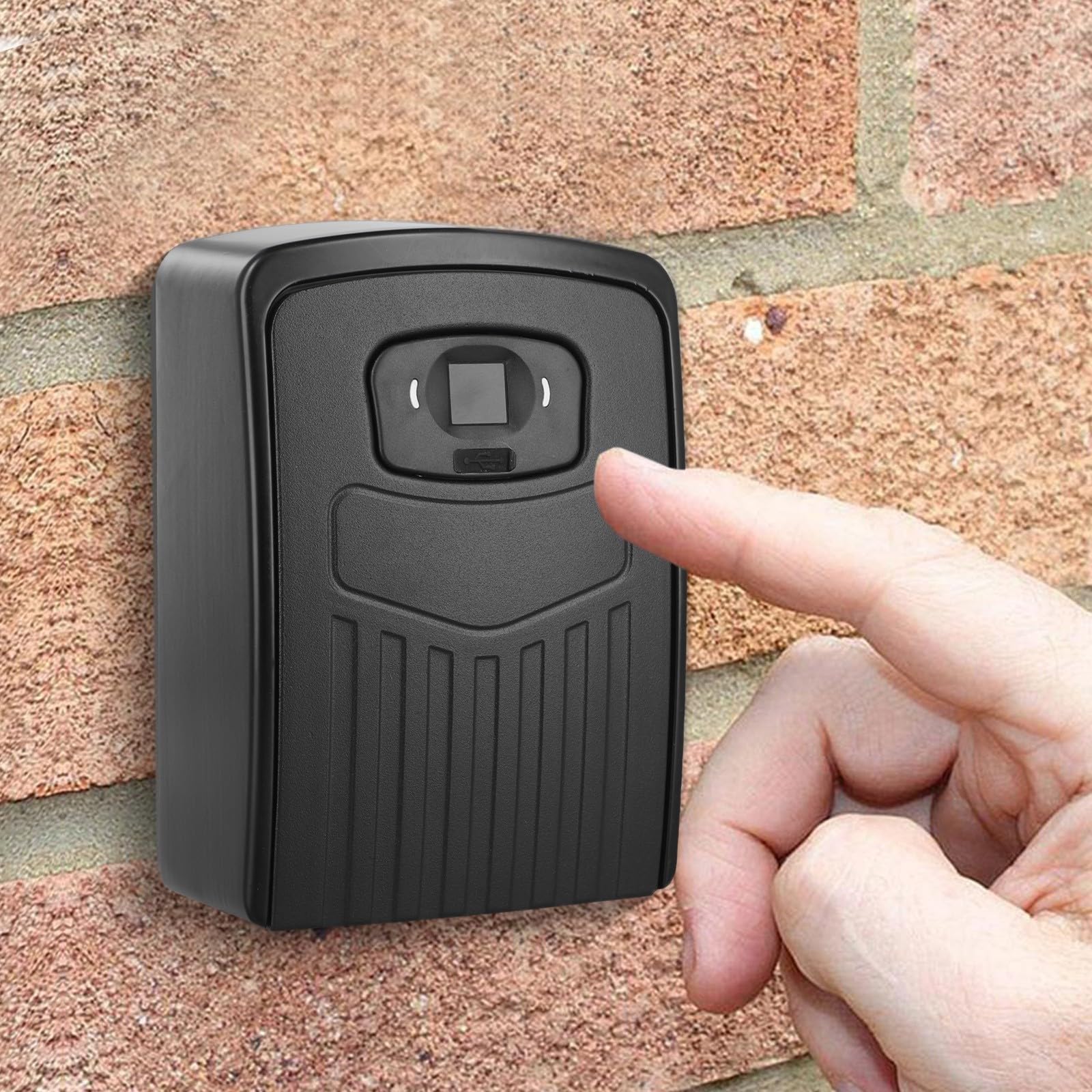 Smart Key Safe - Cassaforte per esterni con scanner di impronte digitali e per integrazione con app tuya, resistente alle intemperie, in metallo, per un accesso sicuro, supporta 10 utenti, facile da