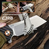Vista 7 de CJRB CUTLERY Cuchillo plegable Crag (J1904) AR-RPM9 Hoja de acero en polvo con mango de fibra de carbono, cuchillo de bolsillo EDC