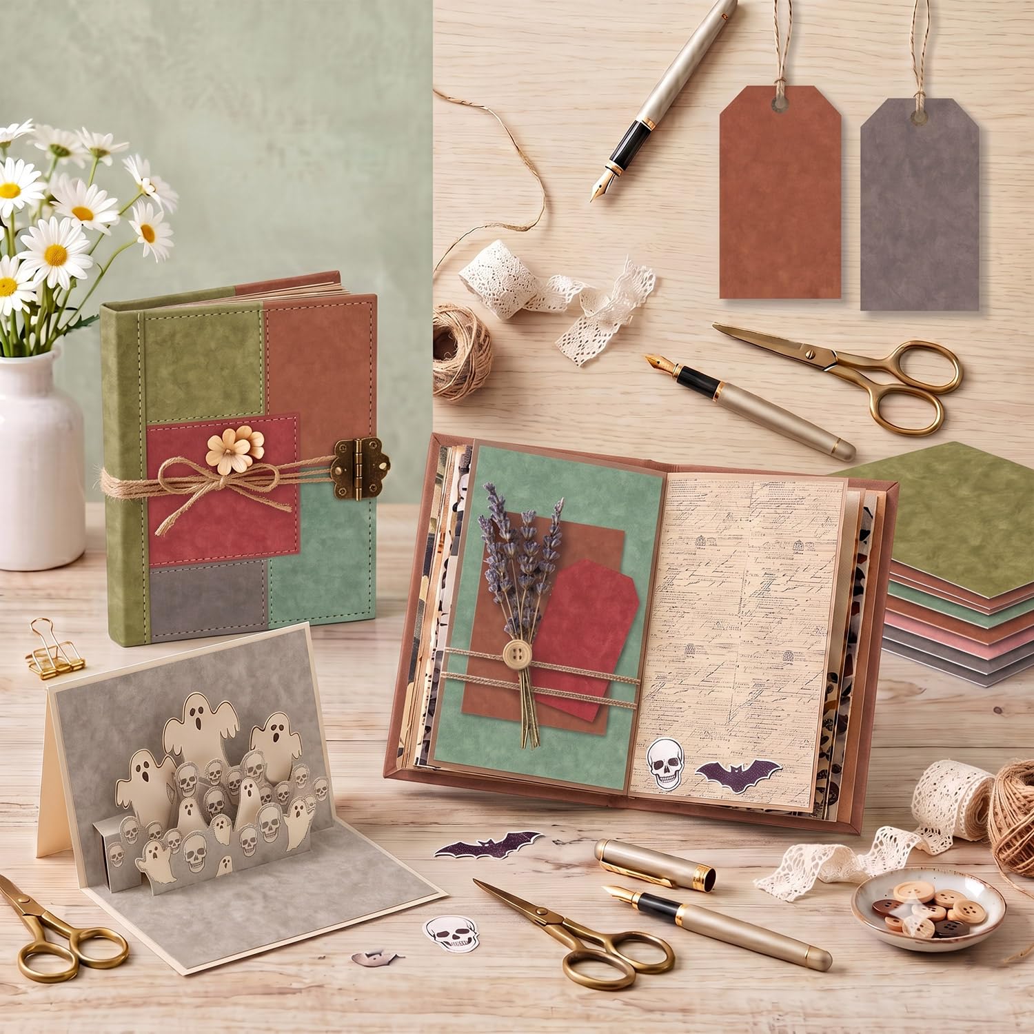 Boho Floral Scrapbook Paper Pad - 24 Sheets -7 Boho Floral Scrapbook Paper Pad - 24 Sheets -7