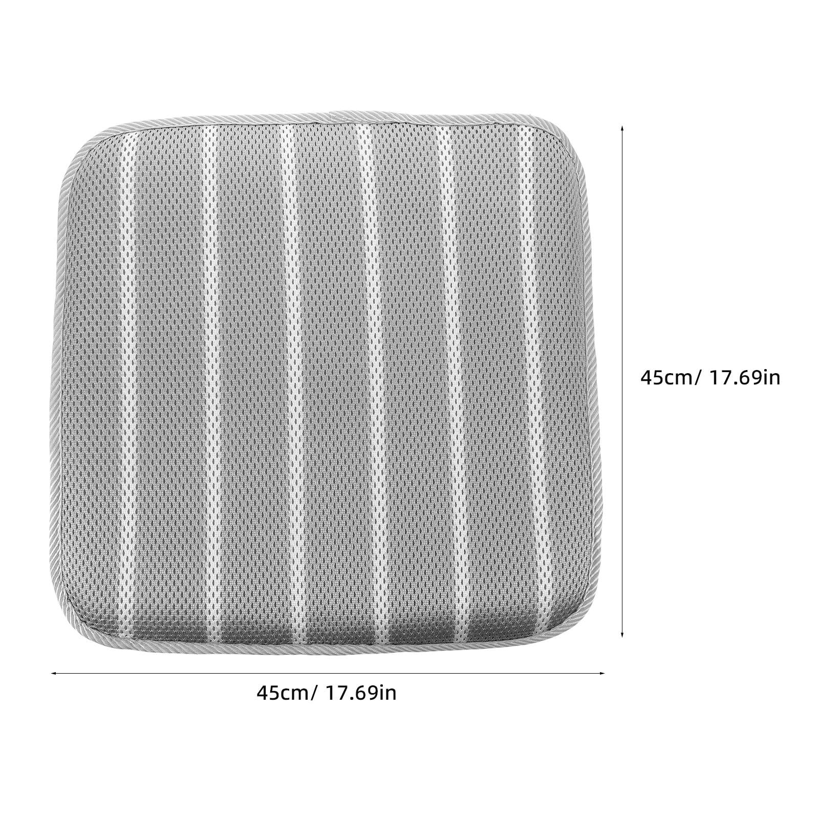Anneome Cuscino per sedia in poliestere: cuscino a righe 3D air mesh, 45x45x3 cm, antiscivolo, ad asciugatura rapida, per per anziani
