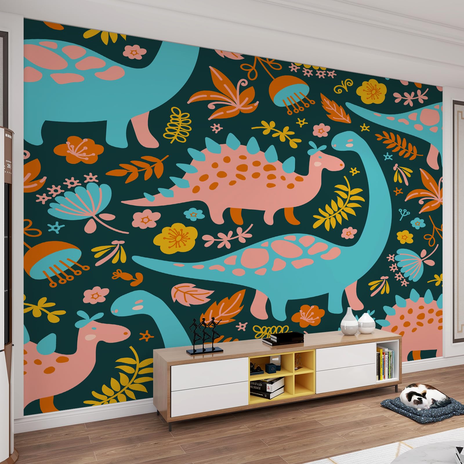 Papier peint dinosaure 3D mural pour chambre enfant 200x140cm