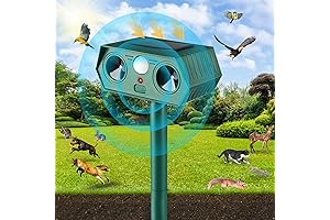 2024 Solar Ultrasonic Cat Repeller for Outdoor Animal Control