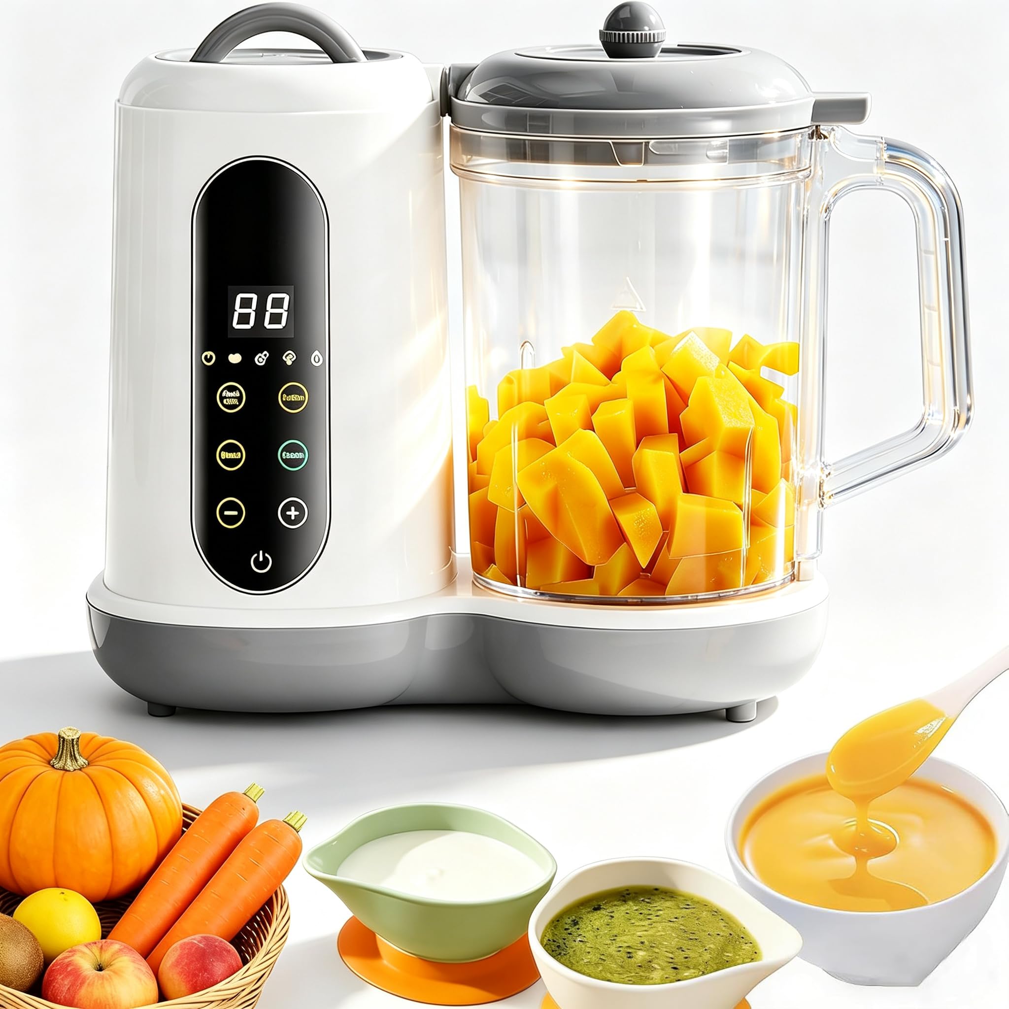 Küchenmaschine, Mixer für Babys, multifunktionaler Mixer (weiß)