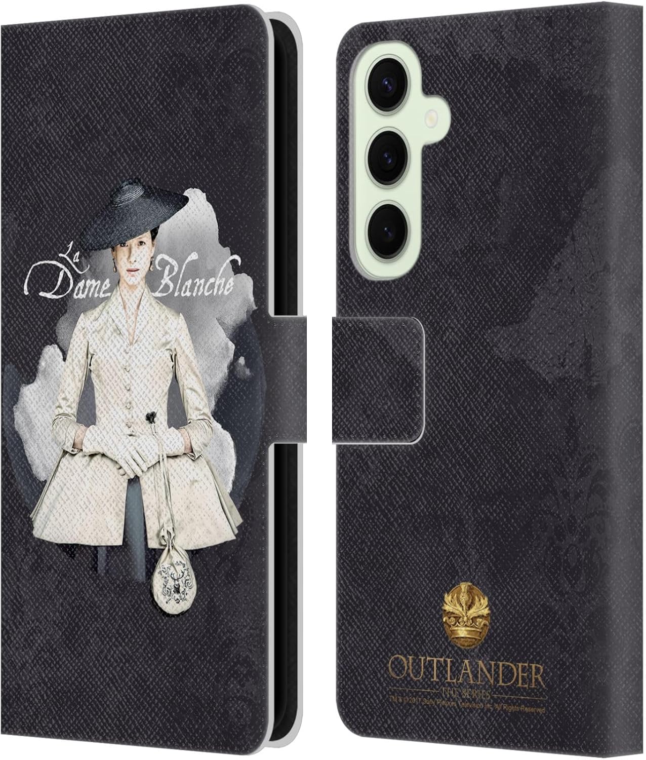 Head Case Designs Officially Licensed Outlander La Dame Blanche Portraits Leather Wallet Case Compatible with Samsung Galaxy S25+