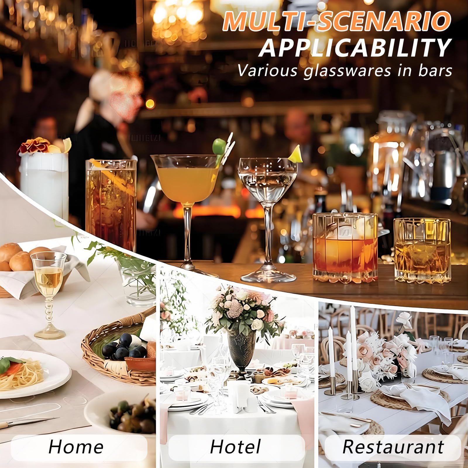 Polisseuse de verre professionnelle - Équipement de polissage électrique pour restaurants et bars - Idéal pour les magasins de dessert - 8 têtes pour un nettoyage efficace de la verrerie