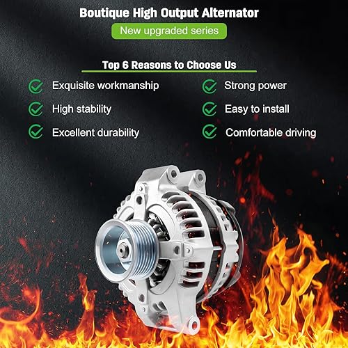 Miniatura 5 de SCITOO Alternador apto para Honda para alternador Accord 2003-2007, para Honda para alternador Civic 2006-2011, para Honda para alternador CR-V