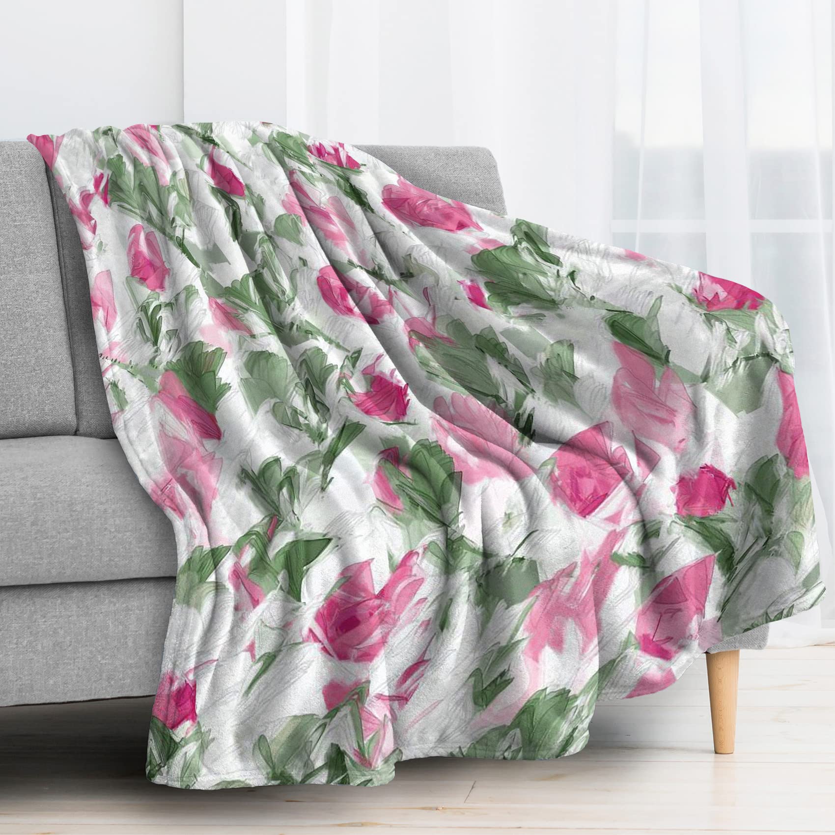 Plaid couverture abstrait 150x200 pour cocooning sur canapé et lit en hiver
