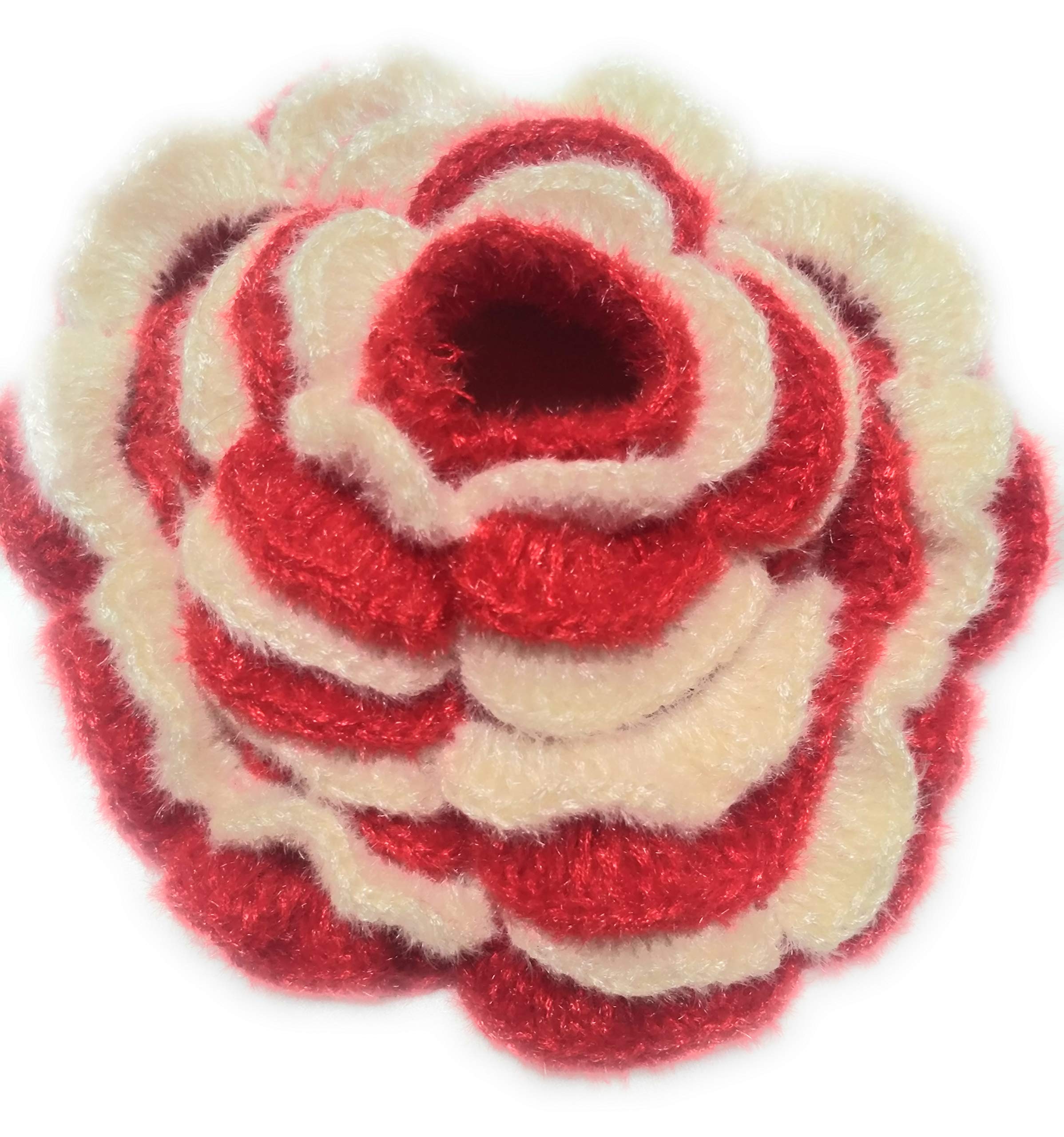 Vaishno Men's Laddu Gopal Poshak for Winter Thakur Ji Woolen Dress (Red and White, Medium)