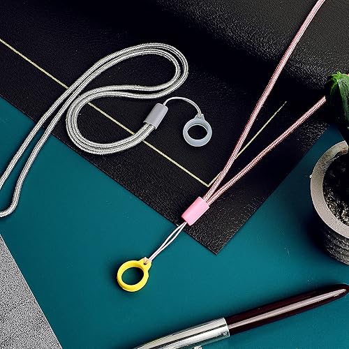 Miniatura 6 de Shappy 12 Anti Lost Lanyard Set Includes 2 Necklace Lanyard with 10 Anti Lost Silicone Rubber Ring Pen Silicone Ring Holder