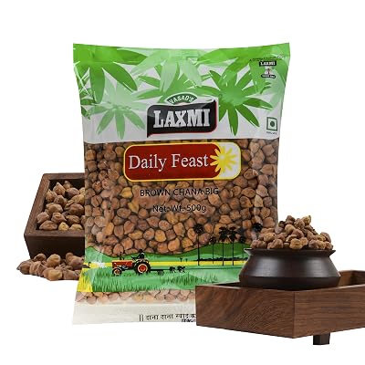 Laxmi Daily Feast Big Brown Chana 500Gm | Kala Chana | Desi Chana | Brown Chickpeas
