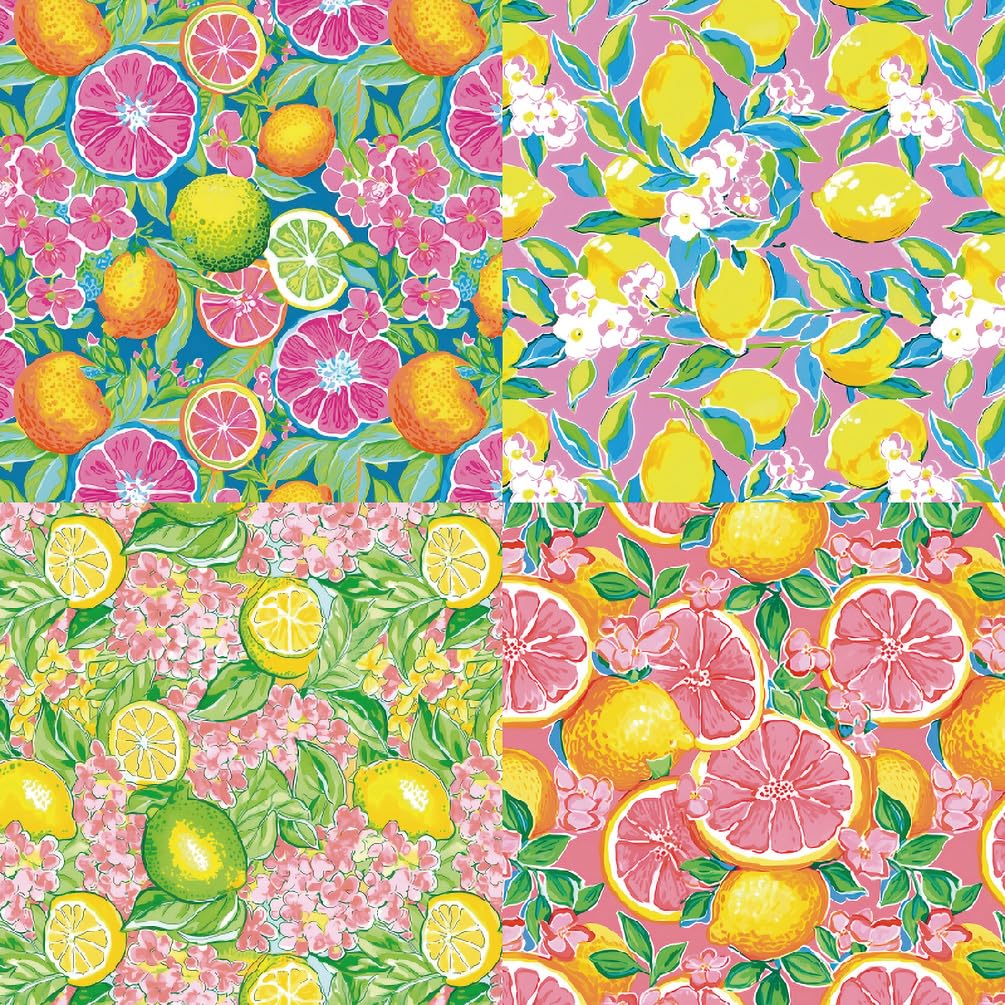 Carta per Scrapbooking, 6"x6", 48 Fogli di Carta con Motivo Floreale in Seta, cartoncino Primaverile monofacciale, Carta Decorativa Artigianale da 160 g/m²(348)