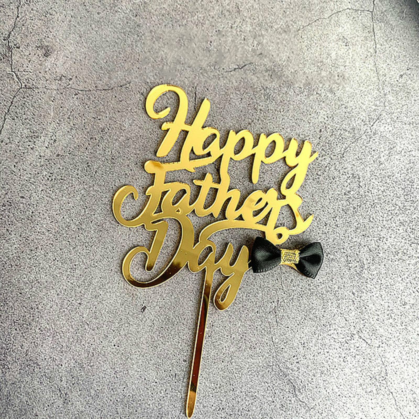 Fete Decoration Papa Acrylique Gateau Topper Or Papa Pere Anniversaire Gateau Topper Pour La Fete Des Peres Papa Fete D Anniversaire Decorations De Gateau Amazon Fr Cuisine Et Maison