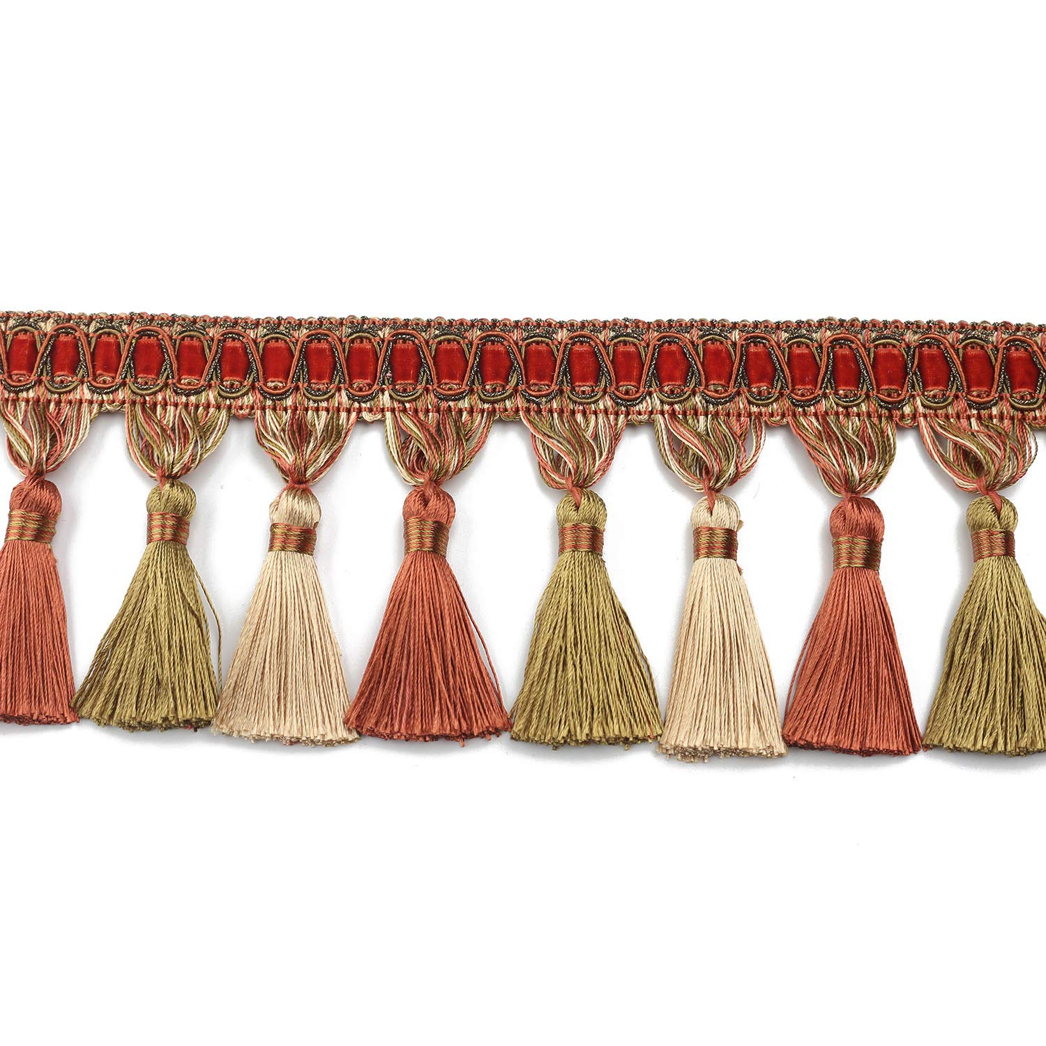 Garniture à franges tricotées main couleur orange pour réchauffer votre décoration d'intérieur