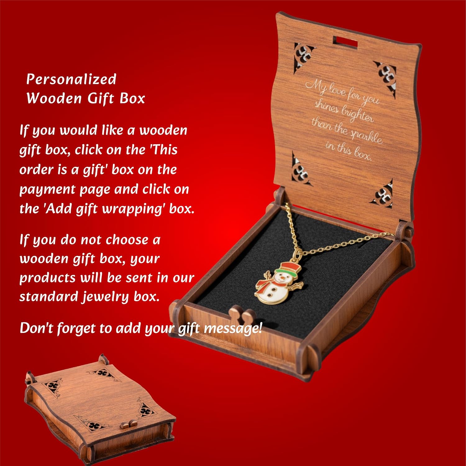 Silver Snowman Necklace, Enamel Holiday Pendant, Cute Winter Accessory, Christmas Gift for Her, Festive Winter Necklace - Image 8