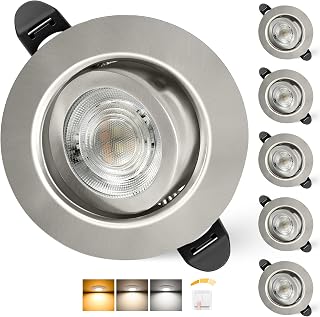 LED Einbaustrahler 230V Dimmbar 68mm 5.5W IP44 LED Spot Ultra Flach