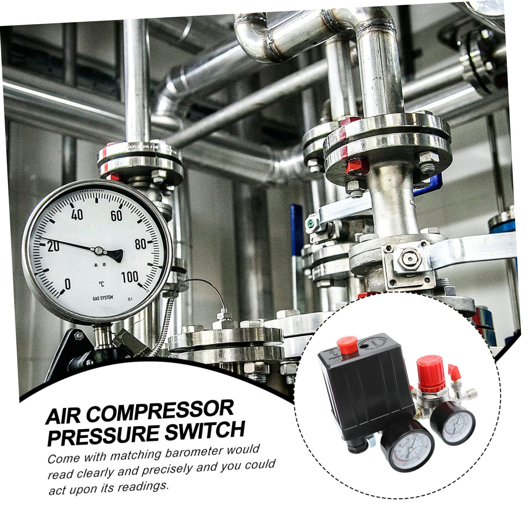 Régulateur de Pression 20a, Commande Précise, Anti-surpression, 220/380v, pour Compresseur D’air à 4 Trous, pour Atelier