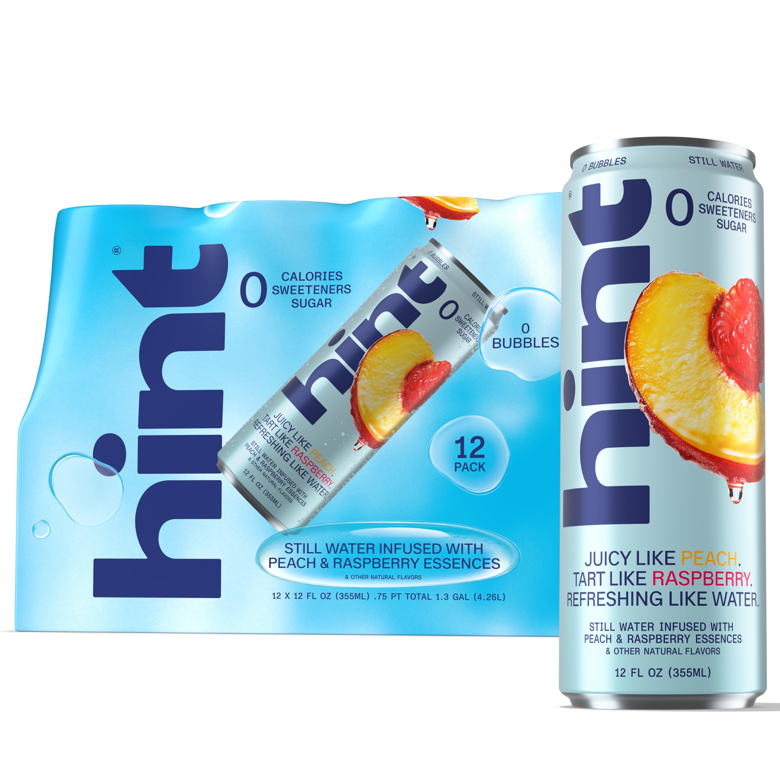 Hint Canned Water, Peach Raspberry