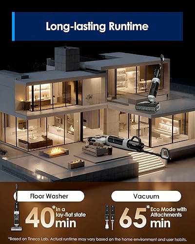 Miniatura 4 de Tineco Aspiradoras en seco y húmedo, Floor One Switch i5 Stretch Breeze 2 en 1 aspiradora inalámbrica para múltiples superficies, 20 KPa potente