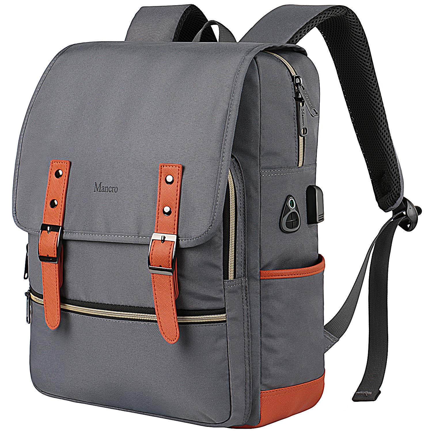 Mancro Laptop Backpack GRY,15.6inch