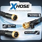 XHOSE PRO Tige de jardin extensible 50 Raccords en laiton, flexible, extensible et rétractable, léger, arrosage de Tuyau, haute pression - 2026 Modèle