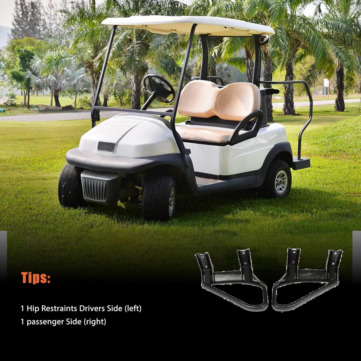 labwork 2 Seat Handles Hip Restraints Replacement for EZGO Golf Cart TxT 1994-up 71701-G01 71702-G01