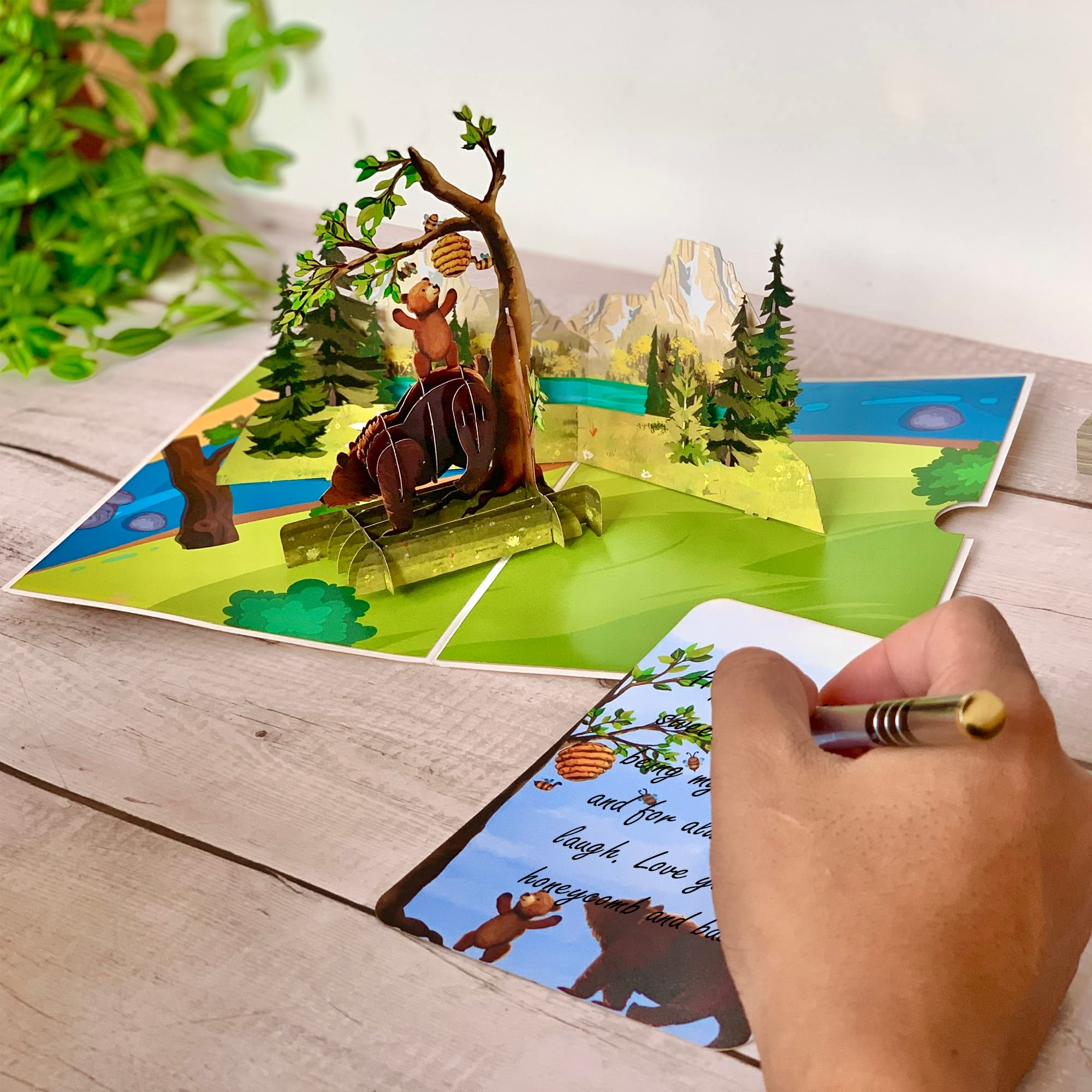 Pop-Up Vatertagskarte – 3D Karte Handgefertigt, 15,2x20,3 Cm, Mit Umschlag & Notizkarte