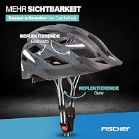 Fischer Urban Plus Brooklyn kerékpáros sisak integrált LED hátsó lámpával, L/XL-es méret (58-61 cm), kék, felnőtt 4