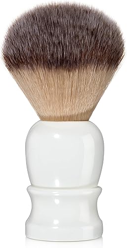 Mr. Fine Better Than Badger - Cepillo de afeitar, cerdas de pelo de ángel sintético ultrasuaves para afeitado húmedo de hombre, fácil espuma y