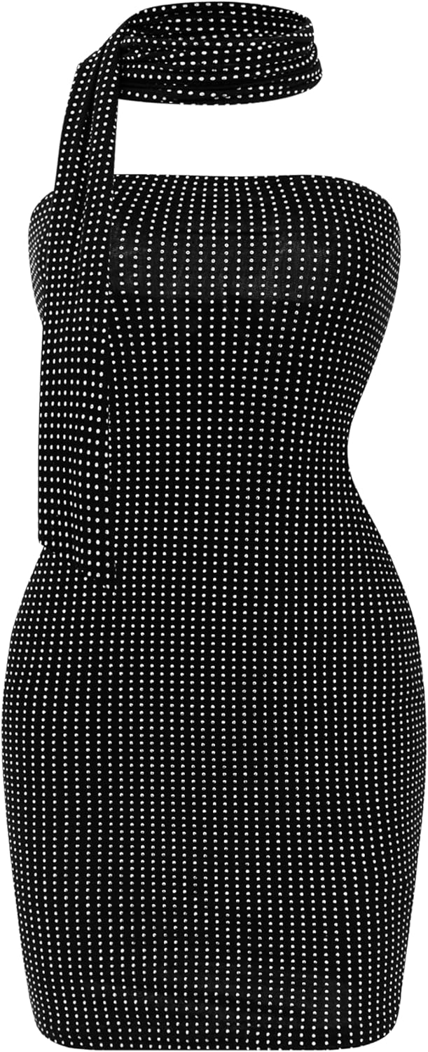 jascaela Womens Sequin Strapless Dress Sleeveless Tube Dress Prom Party Sexy Mini Bodycon Dress - Image 7