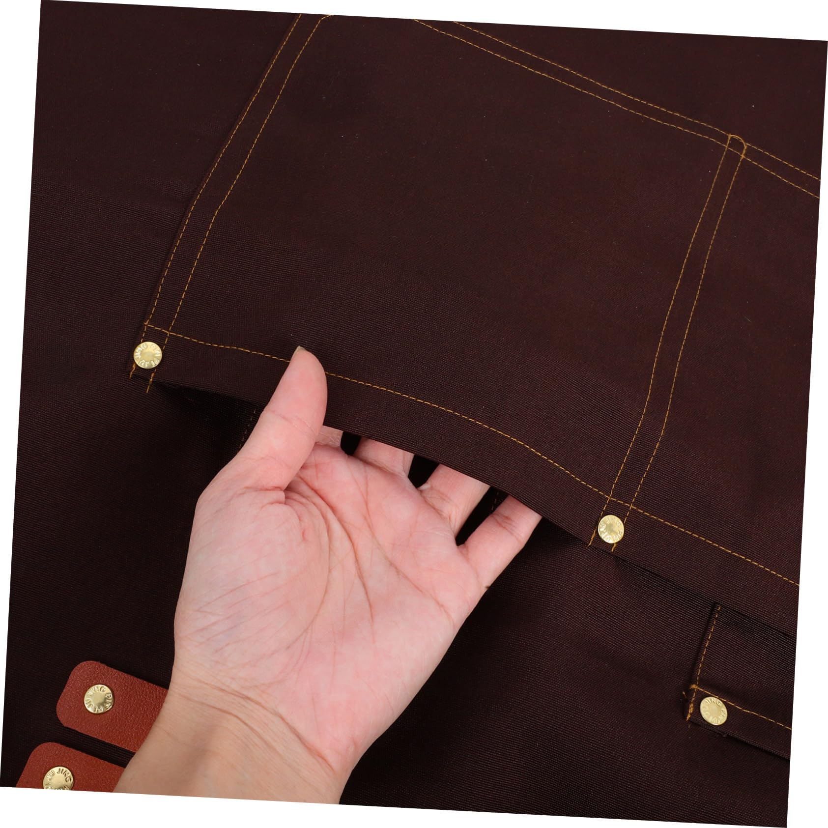 Delantal de Cocina para Mujer y Hombre con 4 Bolsillos Grandes, Diseño Ajustable con Tirantes Cruzados y Limpieza Fácil para Fiestas y Barbacoa