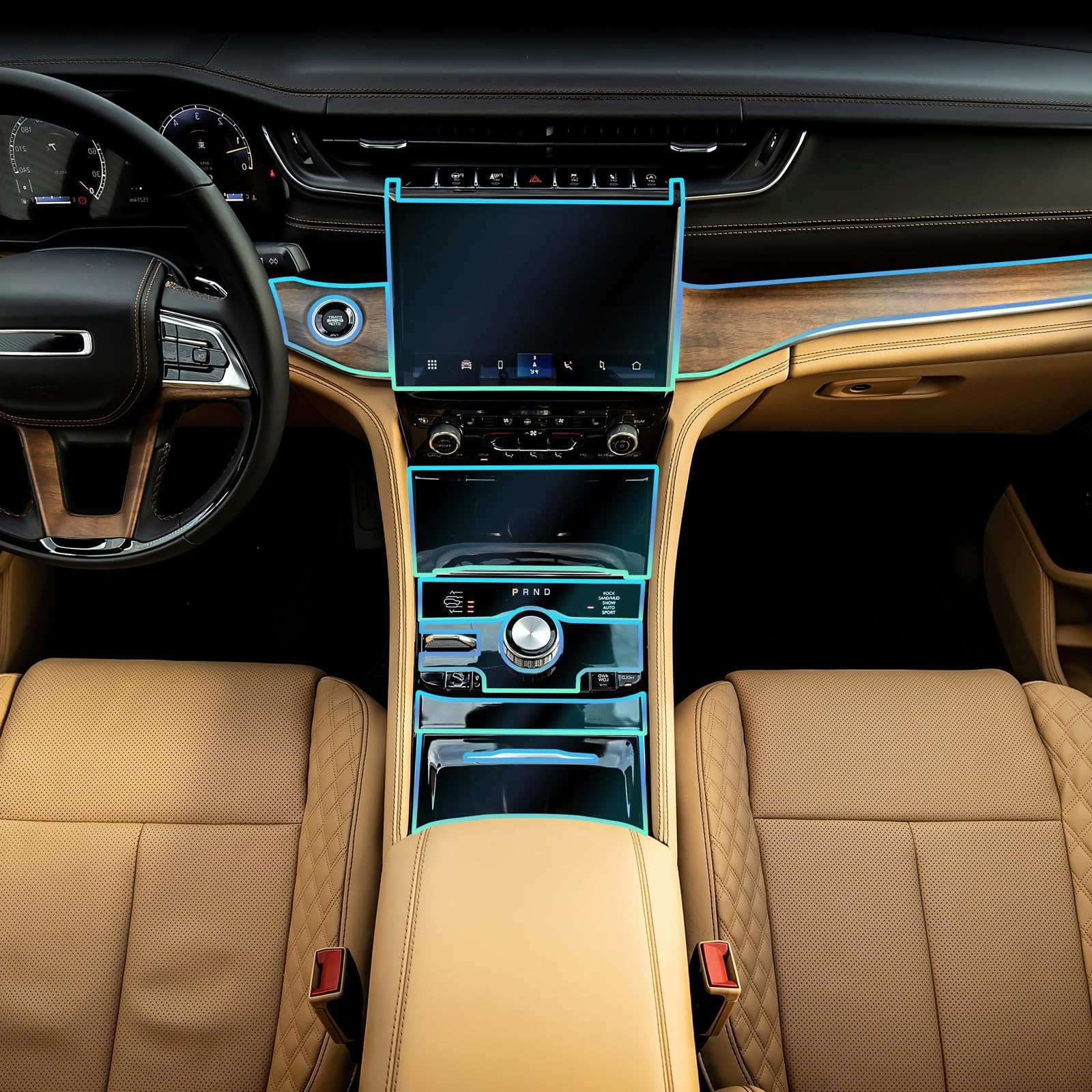 for Jeep Grand Cherokee 2021-2024 PPF Precut 8.5Mil Car Paint Protective Film TPU HD Film Scratch Protector Interior Accessories