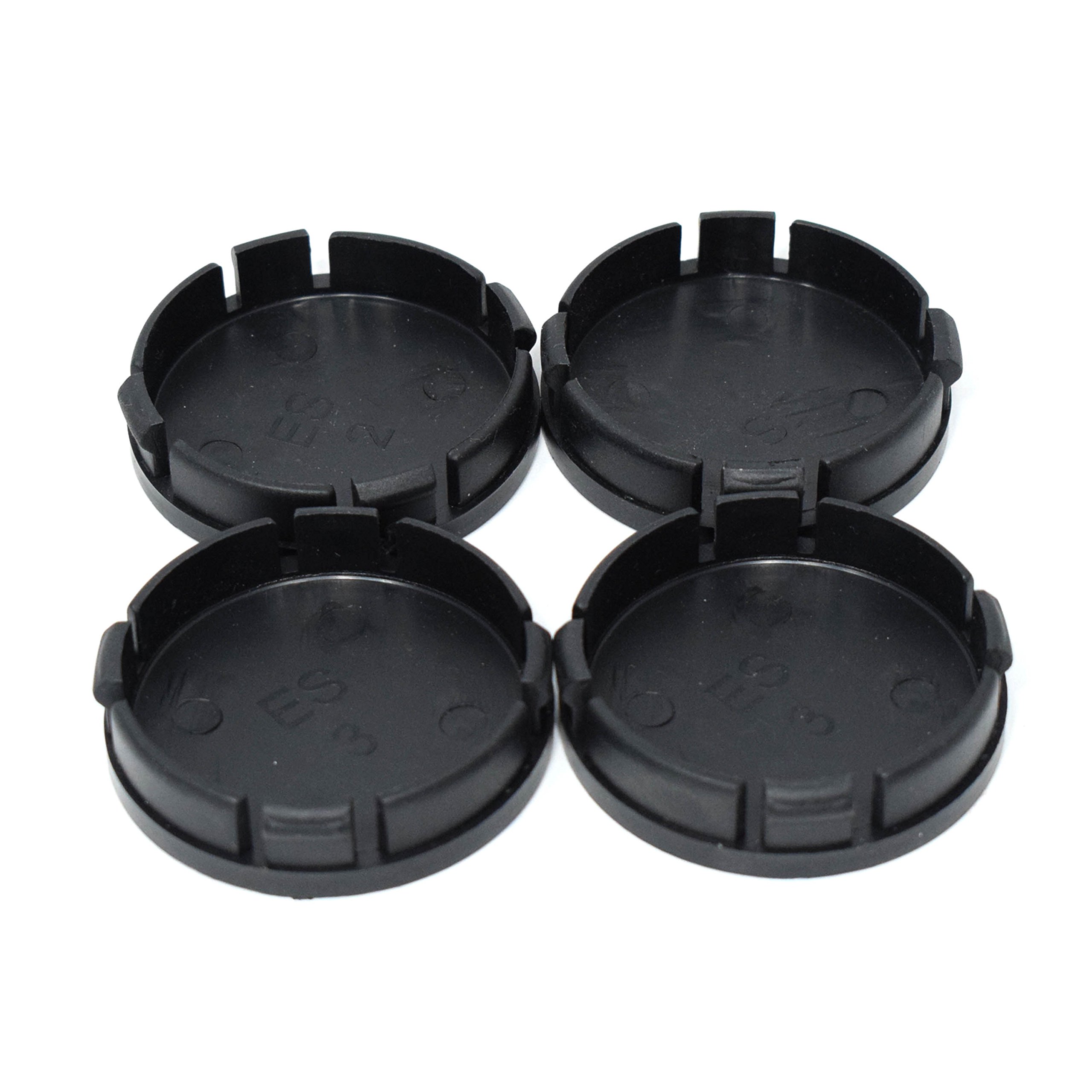 Coprimozzo Universali 60 Mm / 55 Mm – Set Di 4 Copricerchi Argento Con Adesivi 3D, Tuning Auto