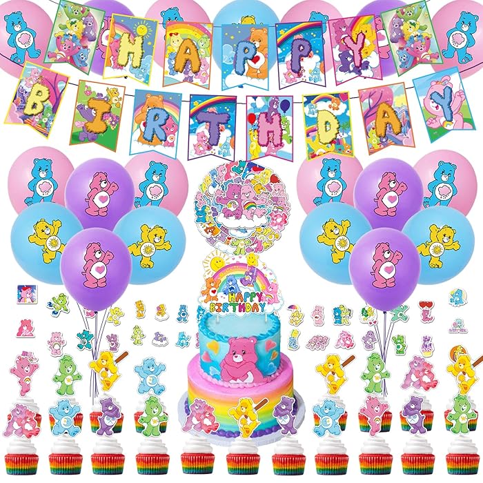 Buy 100Pcs Care Bear Birthday Party Supplies Care Bears Party