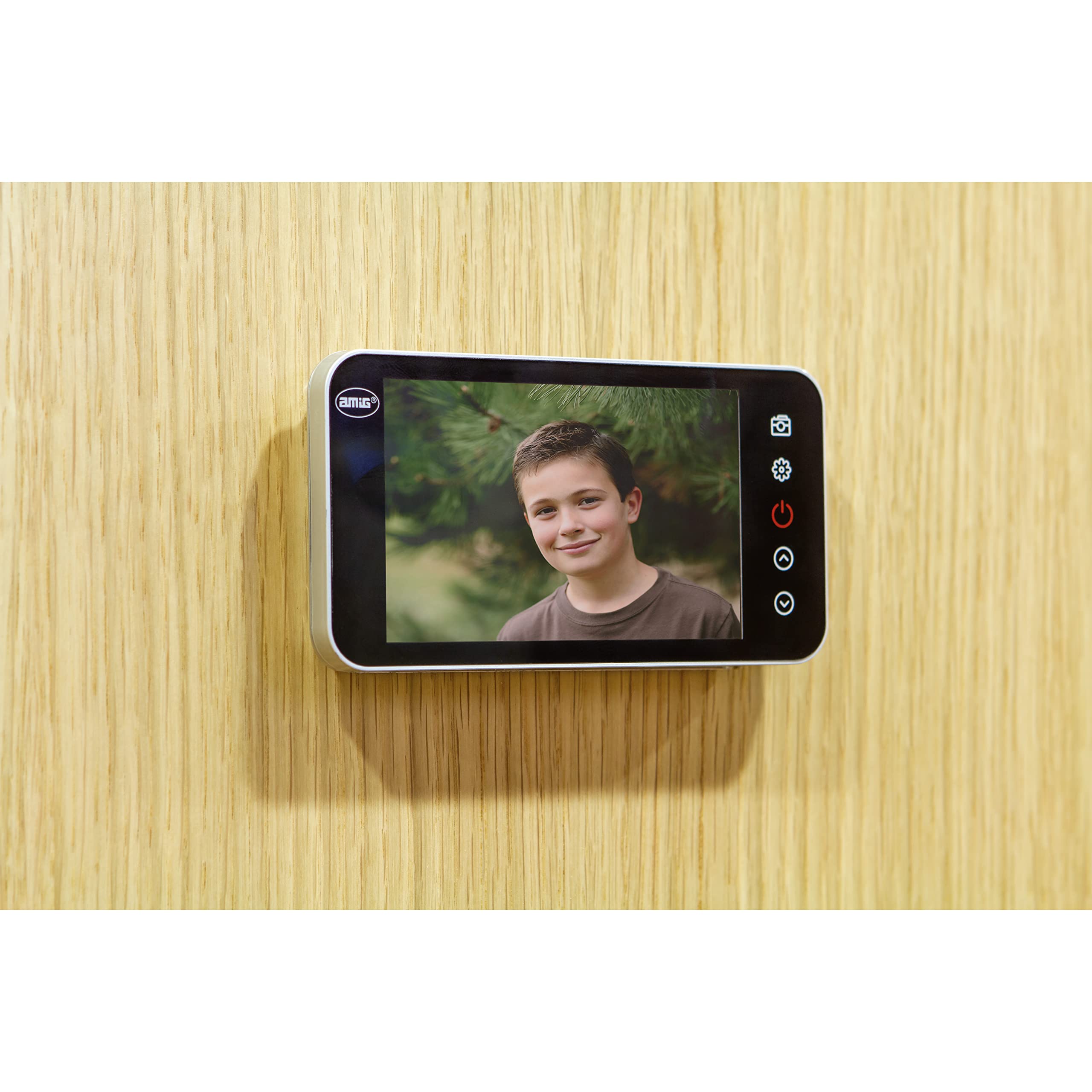 Amig - Judas Numérique avec Écran LCD 4" | Vision Grand Angle 160° | Capteur CMOS 2.0 MP | Facile à Installer | Longue Durée de Batterie | Judas 20mm, Or, Métall