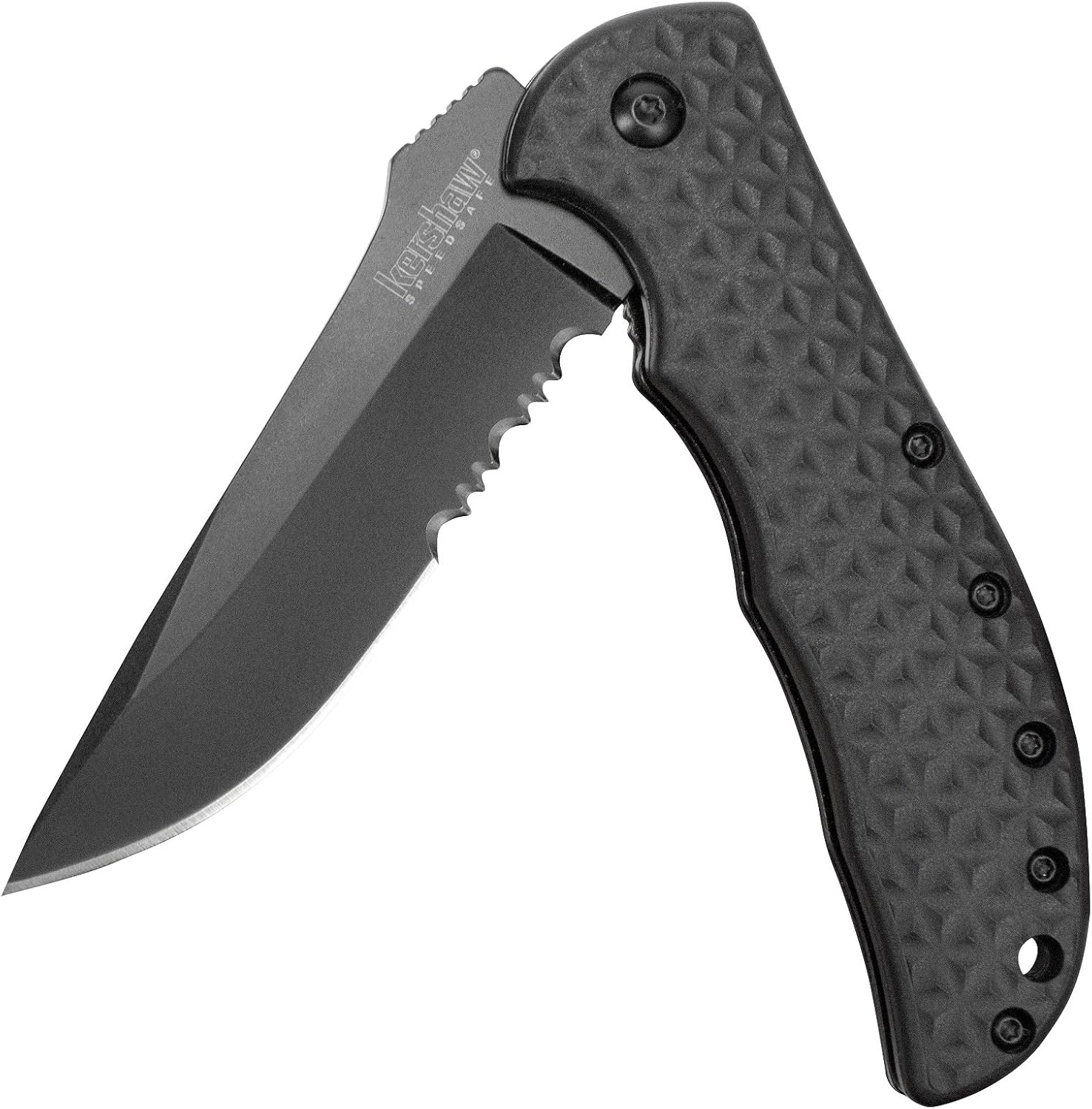 3.25" Serrated Pocket Knife | Kershaw Volt II 3650CKTST Black : Tools & Home Improvement
