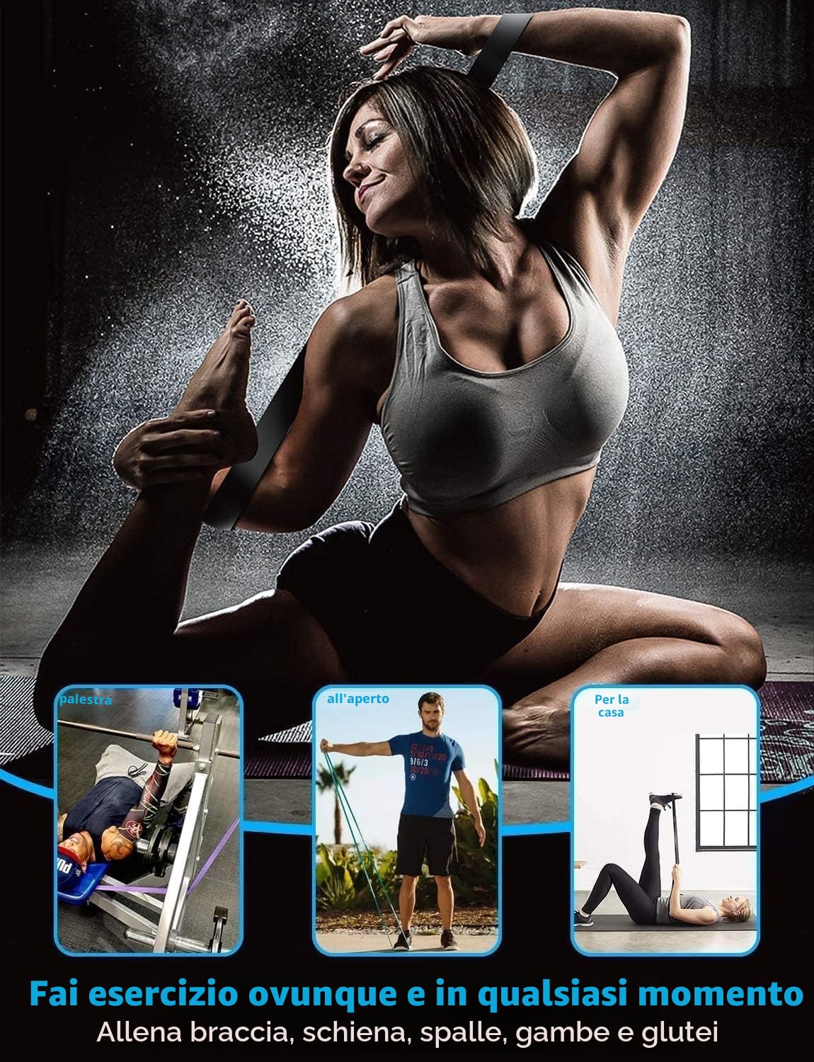 Vexloria Set Di Bande Di Resistenza Per Uomini E Donne | Bande Per Trazioni Per Fitness, Crossfit, Palestra E Yoga