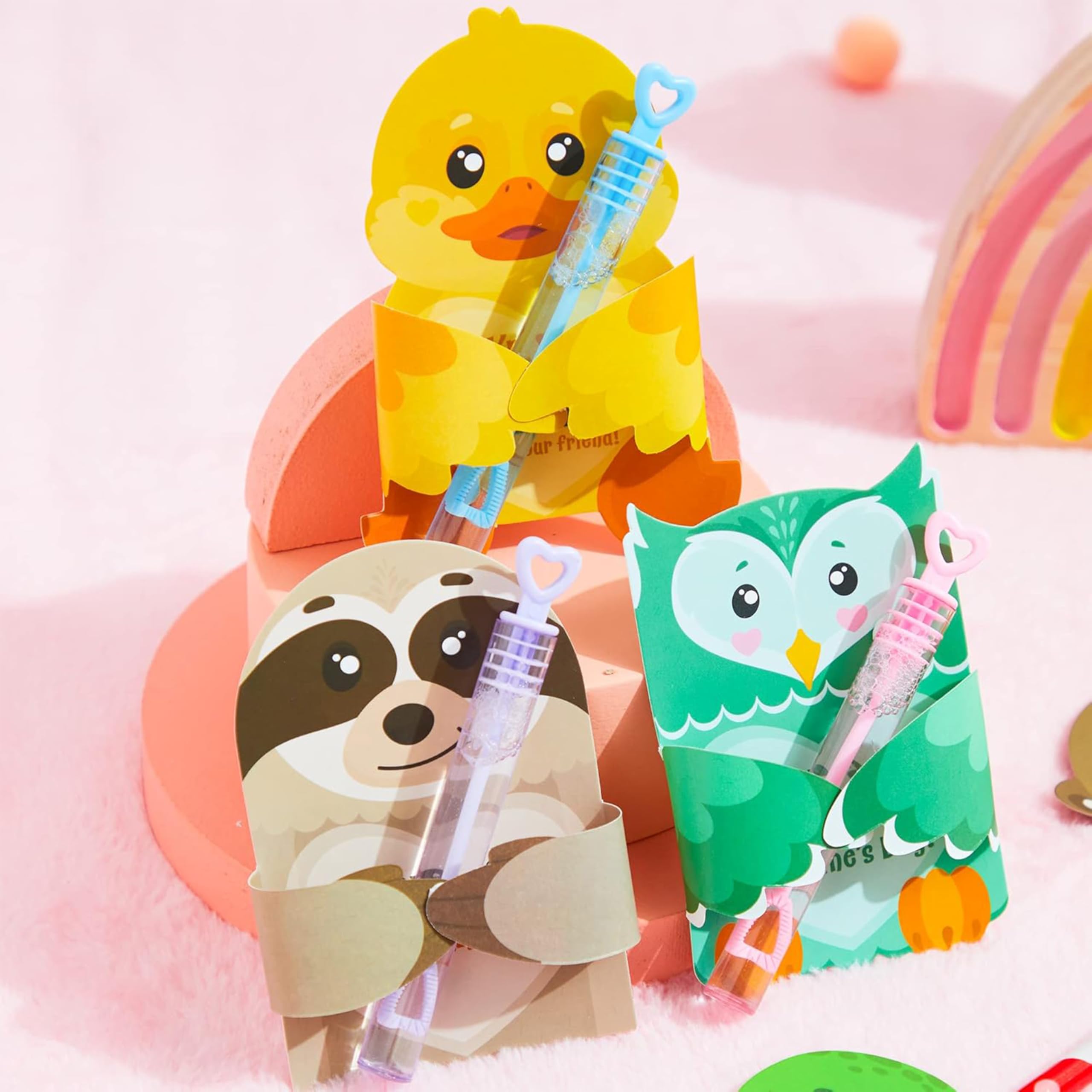 JOYIN 48 tarjetas de regalo para el día de San Valentín con diseños de animales, tarjetas de felicitación de San Valentín, tarjetas de felicitación para niños, premios de recompensas de vacaciones,