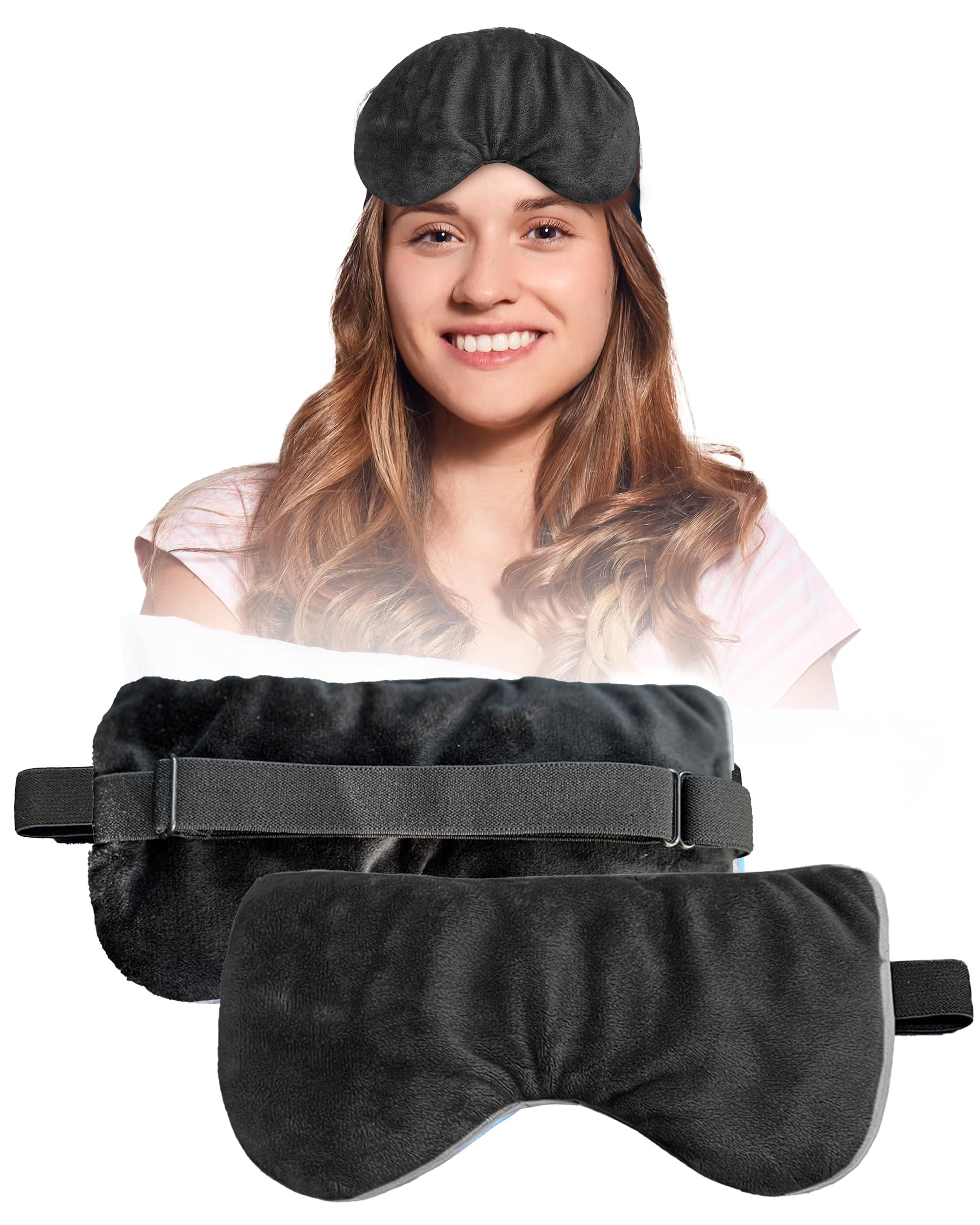 Heated Eye Mask for Dry Eyes, Stye, Blepharitis & Puffiness Relief – Microwavable Warm C...