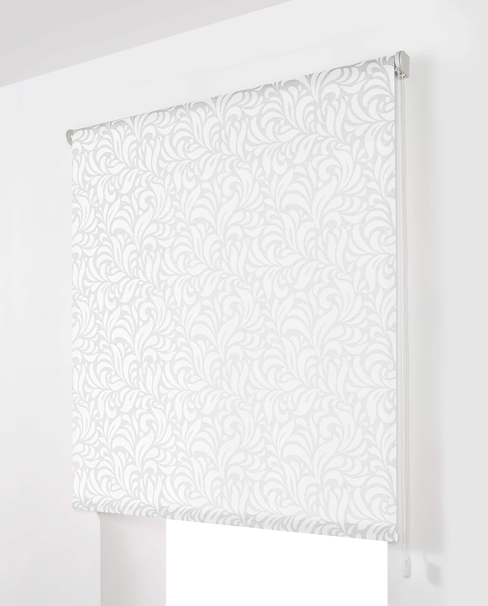 Estoralis MYRCELLA Raffrollo Lichtdurchlässig, Weiß, 130 x 175 cm