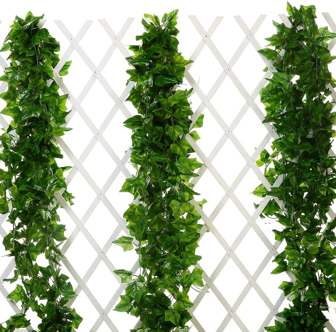 Matissa Home Deco Edera Finta Pianta Artificiale Rampicante Ghirlanda da Esterno, per Festa di Matrimonio e la Decorazione della Parete (26.4m (12 x 2.2m